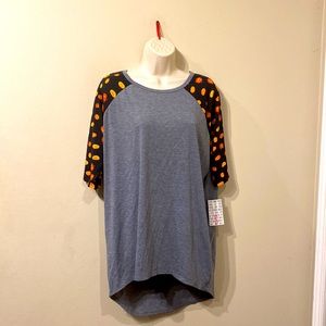 Unisex Lularoe Irma Halloween Pumpkin Jack-O-Lantern Shirt  sz S New NWT